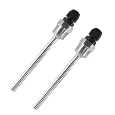 Edelstahl Tauchhülsen, 2 Stück Tauchhülse G 1/2 Zoll Gewinde für Temperatursensor, Thermowell, Schutzrohr für Temperaturfühler, Tauchschutzrohre für Thermoelemente, Thermowell (8x150mm) von Beatific