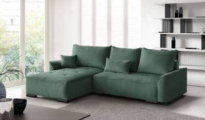 Beautysofa Ecksofa Satin L, mit universelle Ottomane, Schlafecke mit Schlaffunktion und Bettkasten von Beautysofa