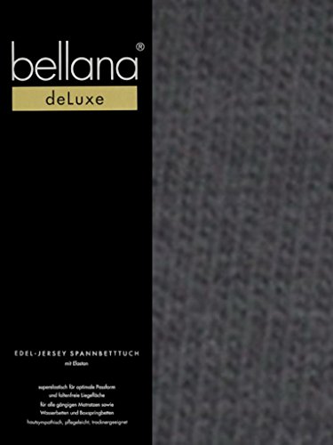 bellana® Deluxe Spannbetttuch für Wasserbetten und Boxspringbetten, 90-120 x 200-220 cm, anthrazit von bellana