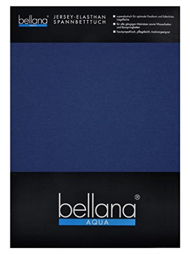 bellana® Aqua Jersey Multifunktions-Spannbettlaken für Wasserbetten in Normal- und Übergrößen, 90-100-120x200-220 cm in Marine von Bellana