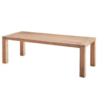 Best Freizeitmöbel Esstisch Moretti Massivholz Teak Rechteckig 240x75x100 cm (BxHxT) Grey Wash von Best Freizeitmöbel