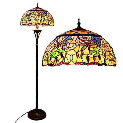 Bidesen 18-Zoll-stehlampe Im Tiffany-Stil, Gelbe Liaison-buntglas-stehlampe, Leselampe, Antike Ecklampe, Dekor, Schlafzimmer, Wohnzimmer, Heimbüro(Size:18") von Bidesen