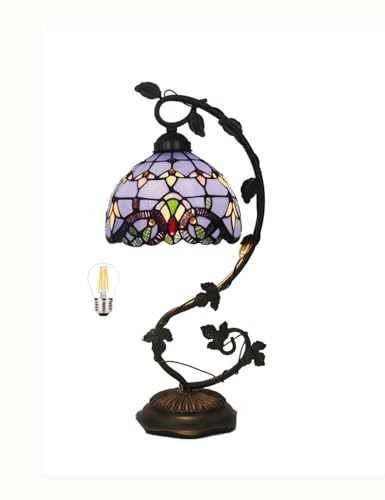 Bidesen 8" Home Supplies Buntglas-handgefertigte Tiffany-Vintage-nachttischlampen Für Wohnzimmer, Schlafzimmer Und Lounge-lampenschirm(Size:8inch,Color:A) von Bidesen