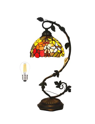 Bidesen 8" Home Supplies Buntglas-handgefertigte Tiffany-Vintage-nachttischlampen Für Wohnzimmer, Schlafzimmer Und Lounge-lampenschirm(Size:8inch,Color:B) von Bidesen