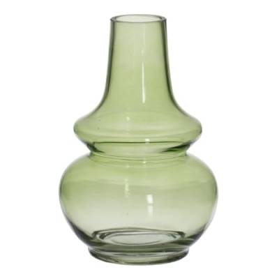 BigBuy Home Vase grün Glas 13 x 13 x 19 cm von BigBuy Home