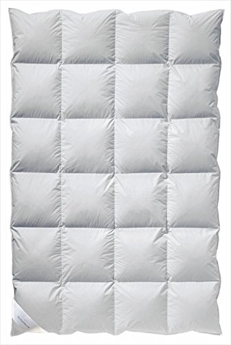 Billerbeck Daunendecke Clivia 90 Wärmestufe warm Bettdecke 155 x 220 cm Baumwolle, weiß, Allergiker geeignet von Billerbeck