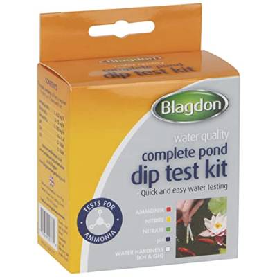 Blagdon Quick & Easy Komplettes Tauchtest-Set für Teichwasserqualität, Ammoniak, Nitrit, Nitrat, pH-Wert, Wasserhärte (CH & GH), Weiß von Blagdon