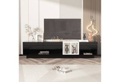 BlingBin TV-Schrank Lowboard (1-St., Farbblockierendes Design, 190x 40x 42cm) Drei Schubladen, Hochglanz-Weiß, mehrere Stauräume von BlingBin