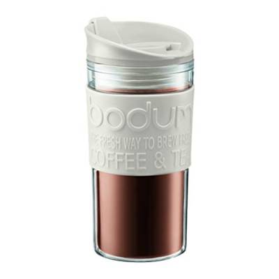 Bodum TRAVEL MUG, Kunststoff, Weiß/transparent, 8 cm, 1 Stück (1er Pack) von Bodum