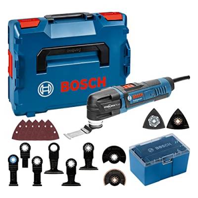 Bosch Professional Akku Multi Cutter GOP 30-28, 300-Watt-Motor, Starlock-Werkzeugaufnahme, Werkzeugwechsel mit Innensechskantschlüssel, Farbe, L-Boxx & Zubehör-Set von Bosch Professional