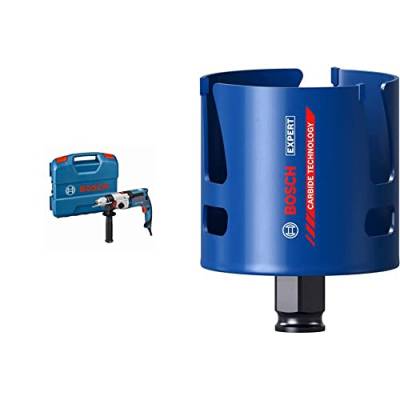 Bosch Professional Schlagbohrmaschine GSB 24-2 (1100 Watt, Max. Drehmoment: 40/14,5 Nm, in L-Case) + 1x Expert Construction Material Lochsäge (für Weichholz, Ø 68 mm, Zubehör Schlagbohrmaschine) von Bosch Professional