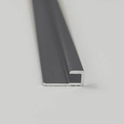 Breuer Abschlussprofil für Rückwandplatten, eckig, anthrazitgrau, 2100 mm von Breuer