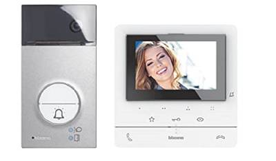 BTICINO, Video-Türsprechanlage Set 2-Draht, Flex ONE: Classe 100 V16E mit 5" Farb LCD-Display, Türstation Linea 3000, 105° Weitwinkel Kamera, LED beleuchtung, 1 Familienhaus, IP54, IK10, 364922 von Bticino