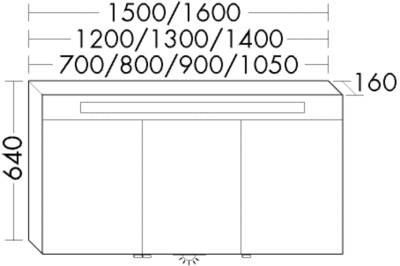 Burgbad Spiegelschrank Sys30 PG2 640x1200x160 Leinengrau Hochglanz, SPJB120LF3162 SPJB120LF3162 von Burgbad