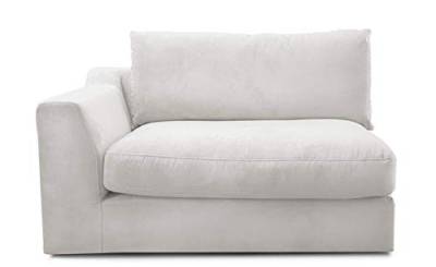 CAVADORE Sofa-Modul "Fiona"mit Armteil links / individuell kombinierbar als Ecksofa, Big Sofa oder Wohnlandschaft / 138 x 90 x 112 / Webstoff beige von CAVADORE