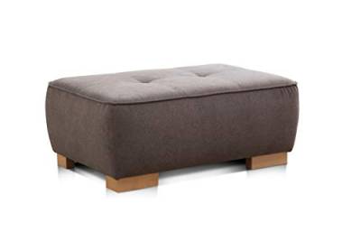 Cavadore XXL Sofa-Hocker "Zappo" / Fußbank, Beistellhocker, Polsterhocker passend zu Polstermöbel "Zappo" / Modernes Design / Holzfüße / 100 x 40 x 66 / Braun von CAVADORE