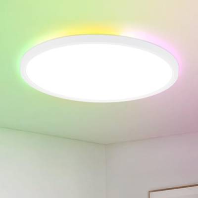 CBJKTX 36W Deckenlampe LED Deckenleuchte Farbwechsel - RGB Hintergrundbeleuchtung Dimmbar Schlafzimmerlampe mit Smart Panel Flach Rund per Fernbedienung App für Wohnzimmer Schlafzimmer Kinderzimmer von CBJKTX