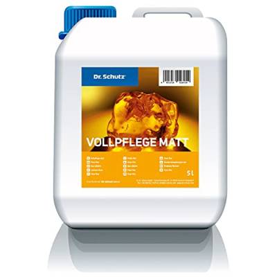 Dr. Schutz Vollpflege Matt 5 L für Vinyl, Designboden PVC, CV, Linoleum, Einpflege & Auffrischung elastischer Böden, bildet matte Schutzschicht, verringert Schmutzhaftung, Vinylboden Pflege von Dr. Schutz