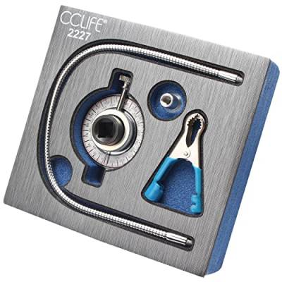 CCLIFE 1/2" Drehwinkel Messgerät Drehwinkelmesser mit Magnetarm und Krallenarm von CCLIFE