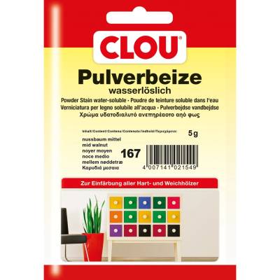 Clou Pulverbeize Nussbaum Mittel 5 g von CLOU