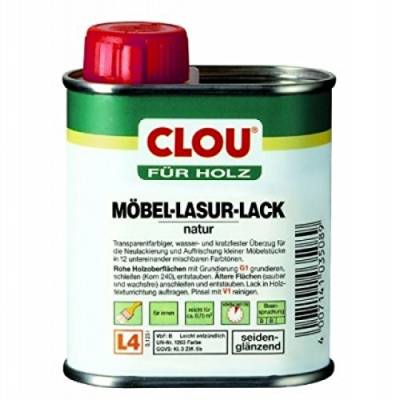 Clou für Holz Möbel-Lasur-Lack L4 125ml teak dunkel Holzmöbel-Überzug Möbellasur Lasurlack von CLOU