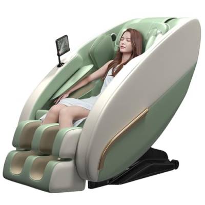 COITROZR Massagesessel, Zero Gravity, 3D-Roboter-Hände, Shiatsu-Wirbelsäulenmassage, Wärmetherapie und Reflexotherapie Roll-Massagegerät (Color : Green) von COITROZR