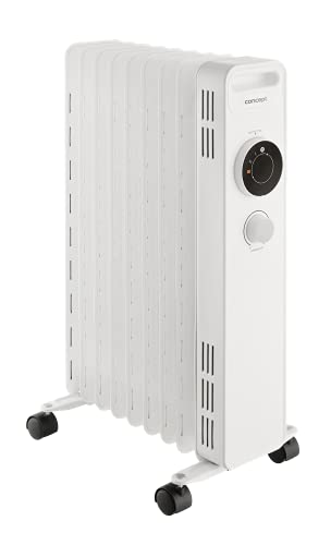 CONCEPT Hausgeräte RO3309 ölradiator, 3 heizstufen, 9 rippen, Überhitzungsschutz, Frostschutz, 2000 W,Weiß von Concept