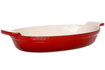 COSY TRENDY 8398180 Lustige & Carnac Auflaufform Gusseisen, 34 cm, Rot von Cosy & Trendy