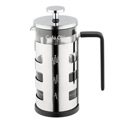 Café Olé FM-03C Amico 350 ml Cafetière French Press Kaffeemaschine, 3 Tassen (1 Tasse), Silber von Café Olé