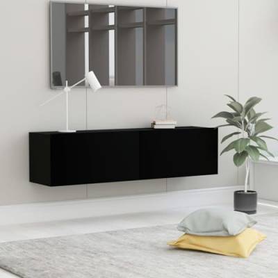 Camerina TV-Schrank Schwarz 120x30x30 cm Holzwerkstoff Sideboard Wohnzimmer T Lowboard Wohnzimmer MöBel Fernseher Kommode von Camerina