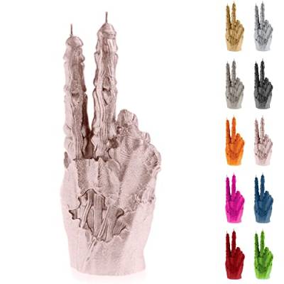 Candellana Zombie Deko Kerze - Zombie Hand Deko - Halloween Deko Hand - Gothic Deko - Grunge Deko Kerze - Heavy Metal Deko - Grunge Room Decor Zombie Hand Peace von Candellana