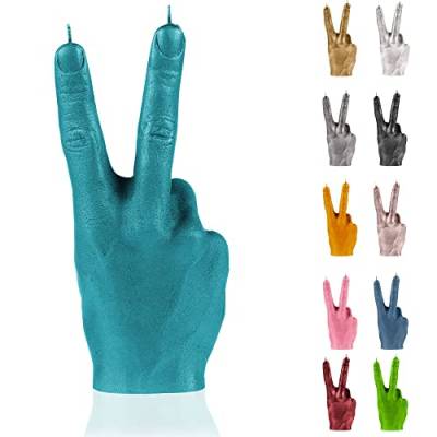 Candellana Hand PEACE Kerze - Hand Figur - Coole Deko - Gothic Deko - Grunge Deko Kerze - Heavy Metal Deko - Grunge Room Decor - Büro Gadgets - Kerzen Deko - Lustige Kerze von Candellana