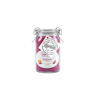 Candle Factory Baby Jumbo Duftkerze aus pflanzlichem Stearin im hitzebeständigen Glas der Marke Weck®, bis zu 24h Brennzeit, Duft: Glühwein von Candle Factory