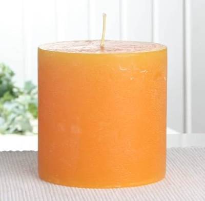 Rustik-Stumpenkerze, 10 x 10 cm Ø, maisgelb von CandleCorner Rustik-Kerzen