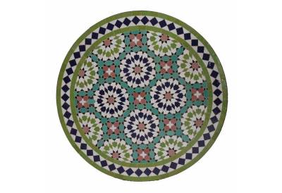 Casa Moro Gartentisch Marokkanischer Mosaiktisch Ankabut Grün Kunsthandwerk aus Marrakesch (70 cm), MT2200, Handmade von Casa Moro
