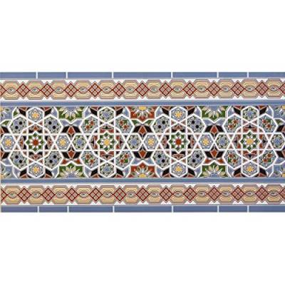 Casa Moro Orientalische Wand-Fliesen Bordüre Asni 50x25 cm bunt rechteckig | marokkanische Fliesenbordüre mit Mosaik Muster | FL50633B von Casa Moro