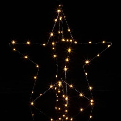 LED Stern Weihnachten Metall Warmweiß 3D-Effekt von Casaria®