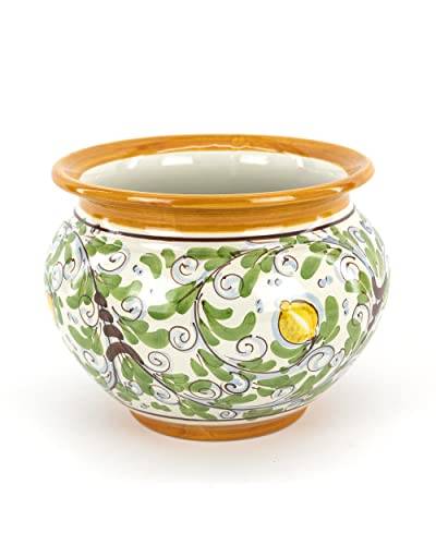 Ceramiche Azzaro & Romano Caltagirone - Übertopf aus Keramik von Caltagirone, handdekoriert mit klassischen Motiven der sizilianischen Tradition von Ceramiche Azzaro & Romano Caltagirone