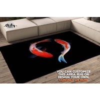 Koi Fisch Teppich, Design Druck Boden Dekor, Schlafzimmer Küche Aquarium Raumdekor Geschenk von ChilyPrints