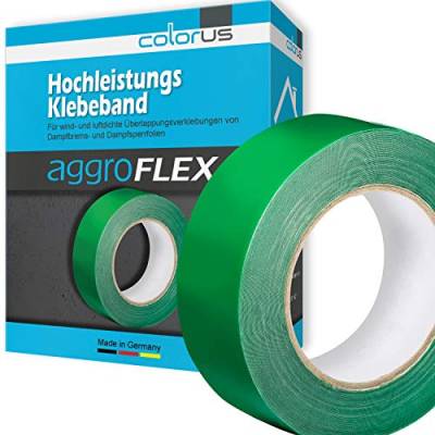 Colorus Dampfsperrfolie 50 mm x 25 m | Folienklebeband für Dampfbremse | Dampfsperrklebeband aggressiv klebend | Dampfbremsfolie für luftdichte Verklebungen | Dampfsperre Klebeband | Dachausbau von Colorus