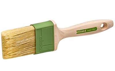 Colorus High Premium Flachpinsel 60 mm | Lasur-Malerpinsel für Lasuren aller Art Holzöle und Dickschichtlasuren | Lasurpinsel mit hellen Chinaborsten | Beschichtungs-Pinsel von Colorus