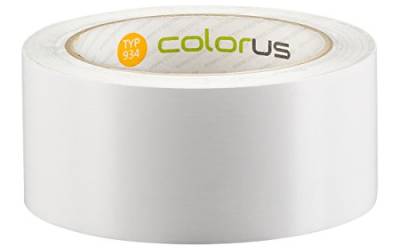 Colorus PVC Putzband PLUS | Putzerband 50 mm 33 m weiß glatt | PVC Abklebeband für glatte und leicht raue Untergründe | PVC Klebeband für Innen und Außen | Weißes Klebeband UV-beständig von Colorus