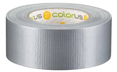 Colorus Premium Gewebeband Ultra Strong 50m x 50mm Panzertape silber Reparaturband Duct Tape Steinband Panzerband Gaffa Tape extra stark 48mm von Colorus