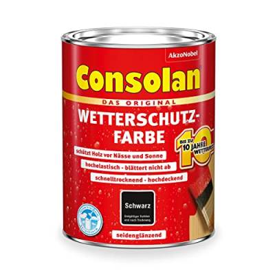 Consolan Wetterschutzfarbe 750 ml, schwarz Nr. 209 von Consolan