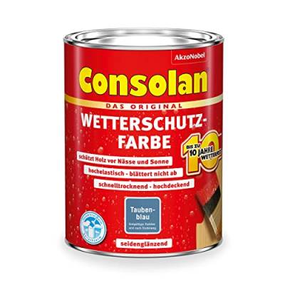 Consolan Wetterschutz-Farbe (2,5 l, taubenblau) von Consolan