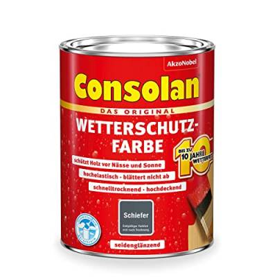Consolan Wetterschutz-Farbe; 2,5 Liter; Schiefer von Consolan