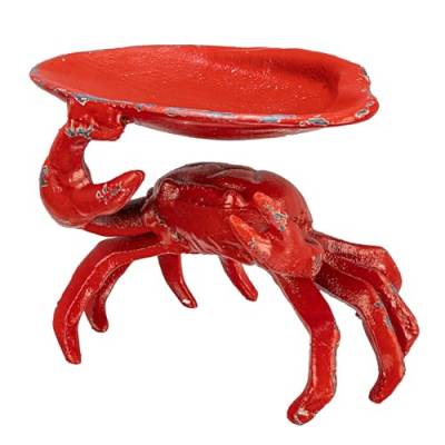 Creative Co-Op Distressed Red Decorative Cast Iron Crab Shaped Dish von Creative Co-op