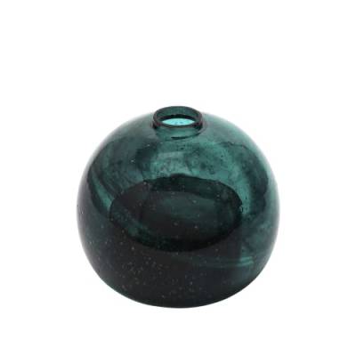 Creative Co-Op Glas-Teelichthalter mit Glocke, blaugrüne Kerzenhalter, 15,2 cm L x 15,2 cm B x 12,7 cm H, blau von Creative Co-op