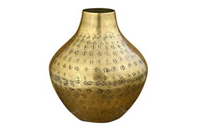 Creative Co-Op gehämmertem Metall Finish Vase, goldfarben antik-Optik, 5.75" von Creative Co-op