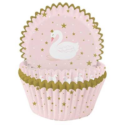 Creative Party CC049A Cupcake-Förmchen mit Schwanen-Motiv, Pink, 75 Stück von Anniversary House